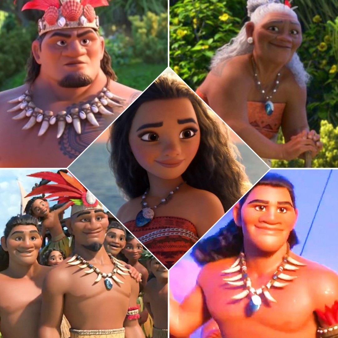 The necklace worn by different ancestors in Moana